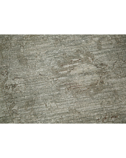 Overdye 5' 4" X 5' 6" Hand Knotted Wool Rug 5' 4" X 5' 6" (162 X 168) / Grey / Wool