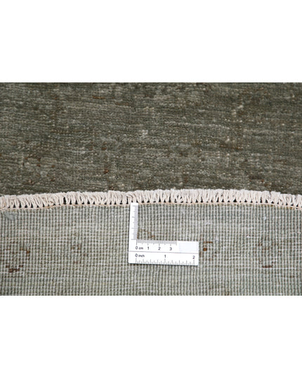 Overdye 5' 4" X 5' 6" Hand Knotted Wool Rug 5' 4" X 5' 6" (162 X 168) / Grey / Wool