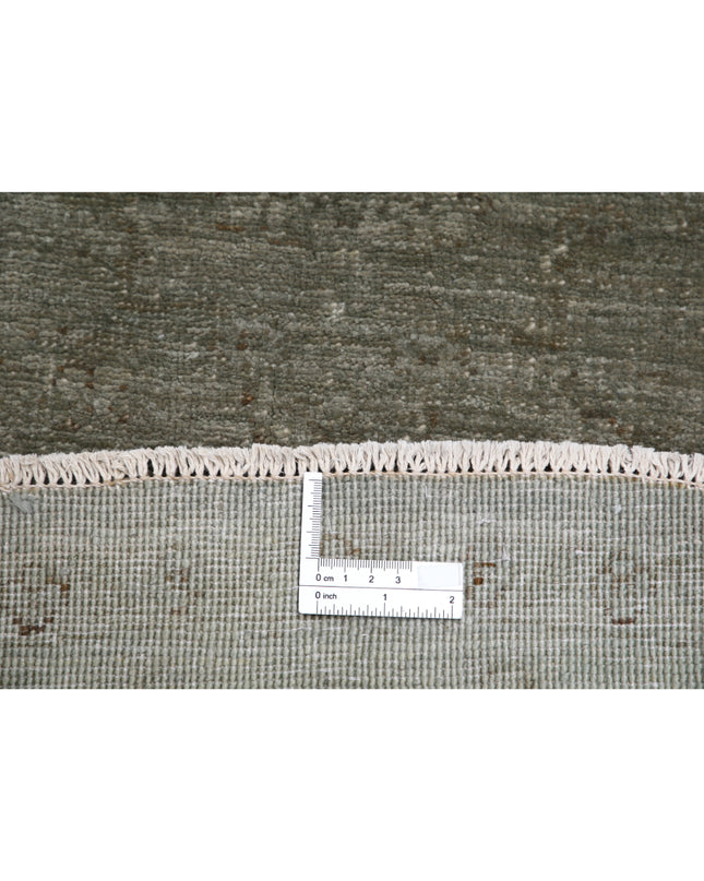 Overdye 5' 4" X 5' 6" Hand Knotted Wool Rug 5' 4" X 5' 6" (162 X 168) / Grey / Wool