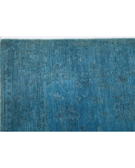Overdye 5' 0" X 5' 2" Hand Knotted Wool Rug 5' 0" X 5' 2" (152 X 158) / Blue / Wool