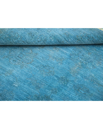 Overdye 5' 0" X 5' 2" Hand Knotted Wool Rug 5' 0" X 5' 2" (152 X 158) / Blue / Wool