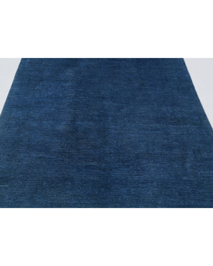 Overdye 4' 9" X 7' 2" Hand Knotted Wool Rug 4' 9" X 7' 2" (145 X 219) / Blue / Wool