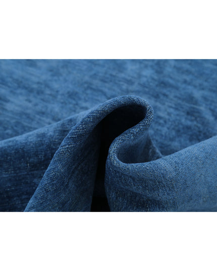 Overdye 4' 9" X 7' 2" Hand Knotted Wool Rug 4' 9" X 7' 2" (145 X 219) / Blue / Wool