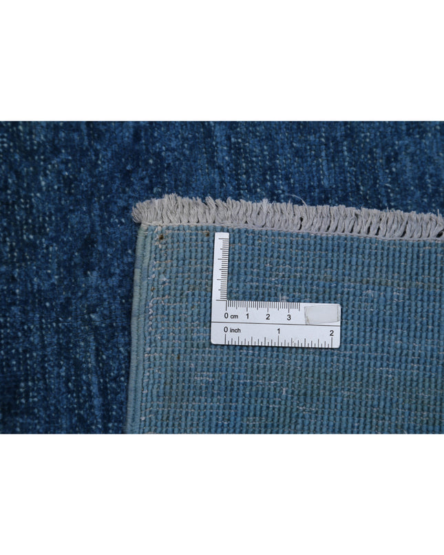 Overdye 4' 9" X 7' 2" Hand Knotted Wool Rug 4' 9" X 7' 2" (145 X 219) / Blue / Wool