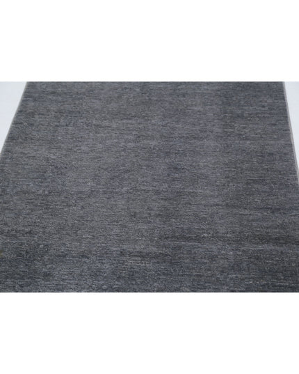 Overdye 3' 1" X 10' 6" Hand Knotted Wool Rug 3' 1" X 10' 6" (94 X 320) / Grey / Wool