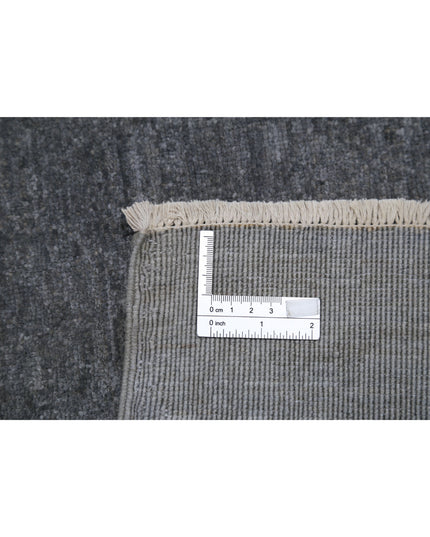 Overdye 3' 1" X 10' 6" Hand Knotted Wool Rug 3' 1" X 10' 6" (94 X 320) / Grey / Wool