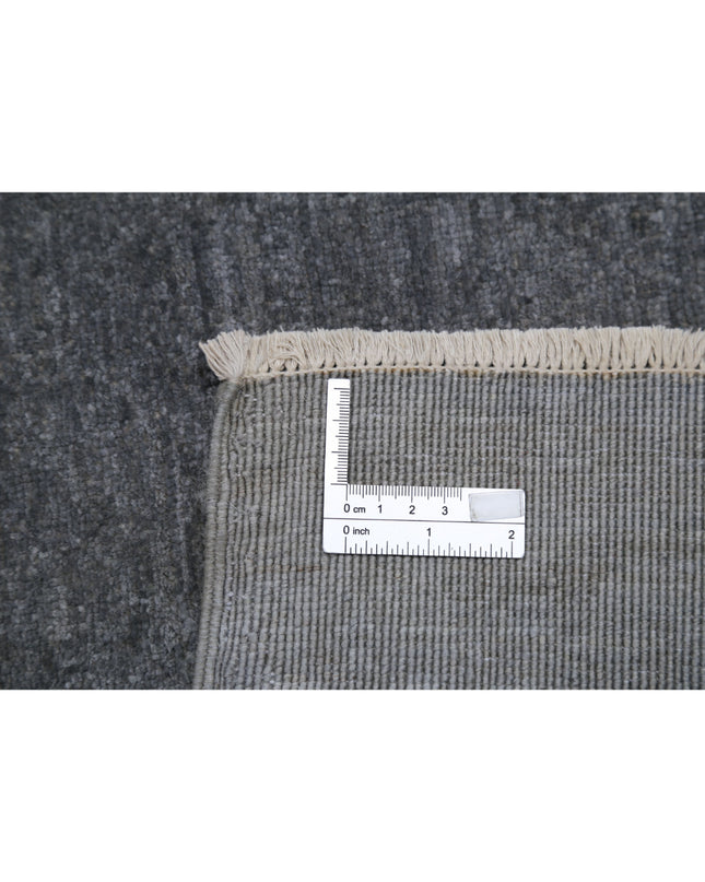 Overdye 3' 1" X 10' 6" Hand Knotted Wool Rug 3' 1" X 10' 6" (94 X 320) / Grey / Wool