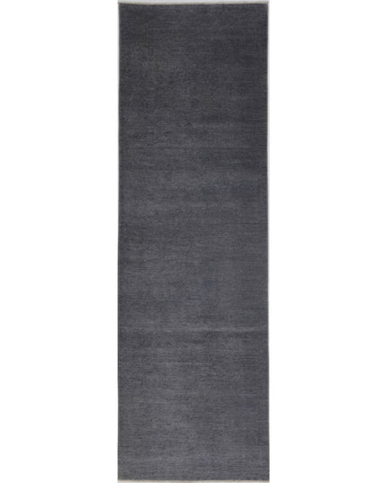 Overdye 3' 1" X 10' 6" Hand Knotted Wool Rug 3' 1" X 10' 6" (94 X 320) / Grey / Wool
