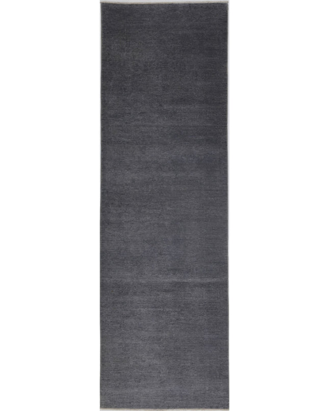Overdye 3' 1" X 10' 6" Hand Knotted Wool Rug 3' 1" X 10' 6" (94 X 320) / Grey / Wool