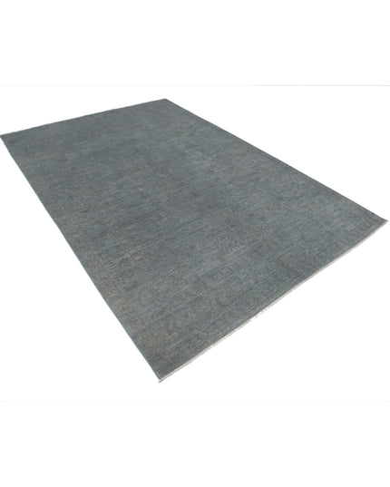 Overdye 6' 2" X 8' 10" Hand Knotted Wool Rug 6' 2" X 8' 10" (188 X 269) / Grey / Wool
