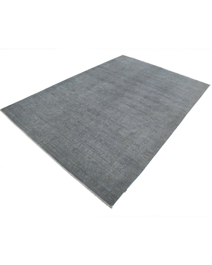 Overdye 6' 2" X 8' 10" Hand Knotted Wool Rug 6' 2" X 8' 10" (188 X 269) / Grey / Wool
