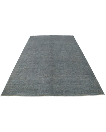 Overdye 6' 2" X 8' 10" Hand Knotted Wool Rug 6' 2" X 8' 10" (188 X 269) / Grey / Wool