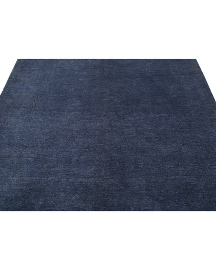 Overdye 6' 4" X 9' 1" Hand Knotted Wool Rug 6' 4" X 9' 1" (193 X 277) / Blue / Wool