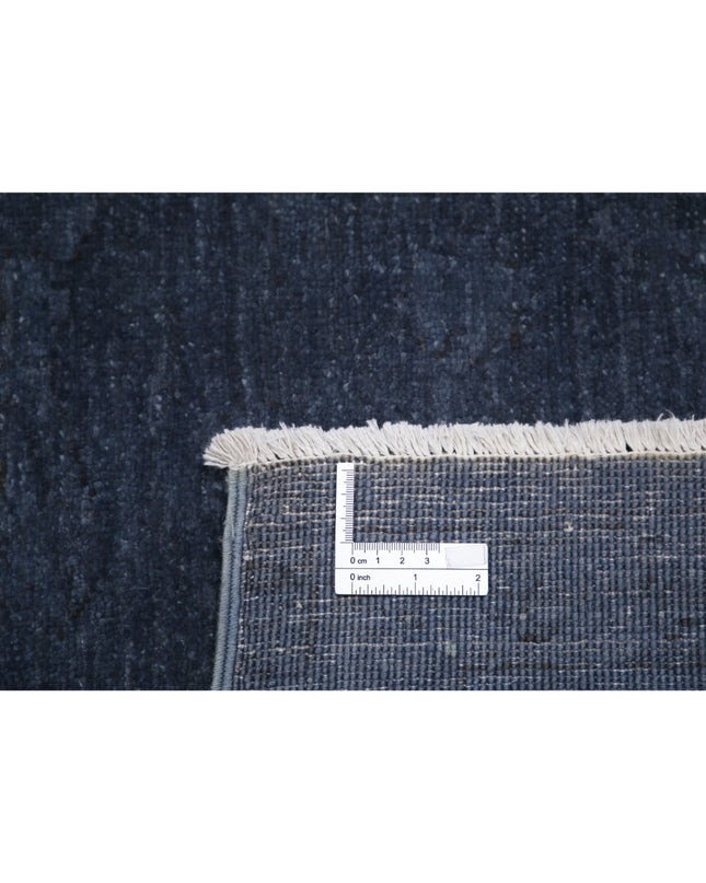 Overdye 6' 4" X 9' 1" Hand Knotted Wool Rug 6' 4" X 9' 1" (193 X 277) / Blue / Wool