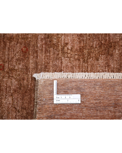 Overdye 6' 5" X 8' 7" Hand Knotted Wool Rug 6' 5" X 8' 7" (196 X 262) / Brown / Wool