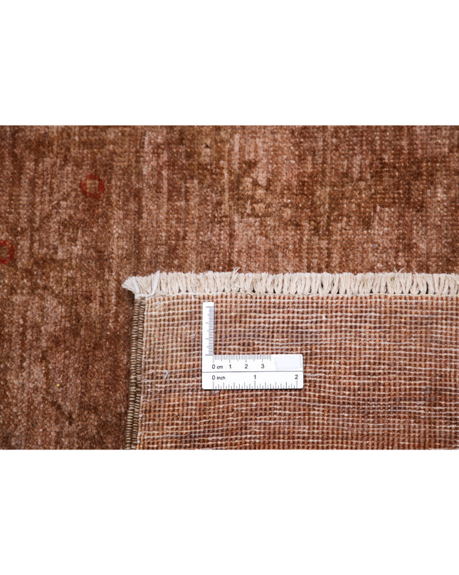 Overdye 6' 5" X 8' 7" Hand Knotted Wool Rug 6' 5" X 8' 7" (196 X 262) / Brown / Wool