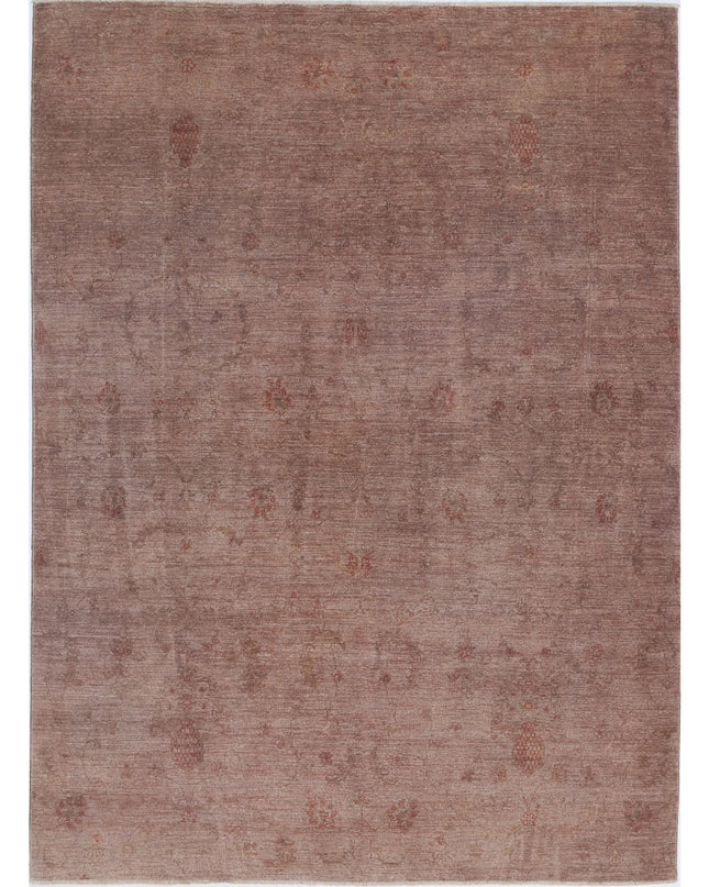 Overdye 6' 5" X 8' 7" Hand Knotted Wool Rug 6' 5" X 8' 7" (196 X 262) / Brown / Wool
