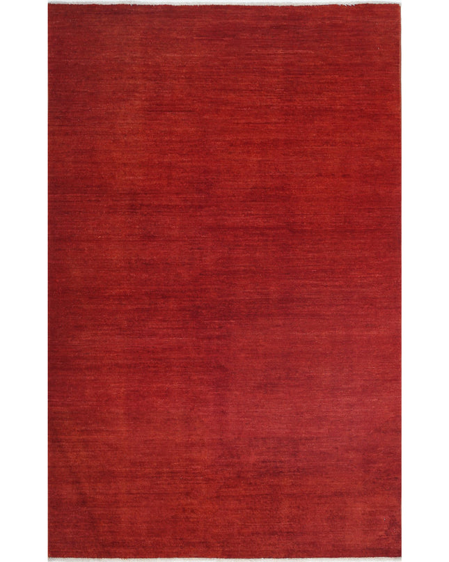 Overdye 3' 9" X 5' 10" Hand Knotted Wool Rug 3' 9" X 5' 10" (114 X 178) / Rust / Wool
