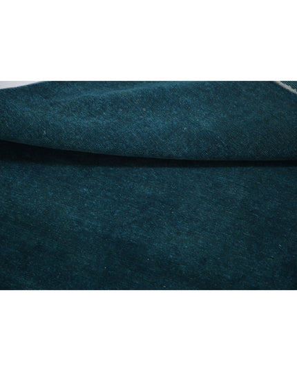 Overdye 3' 0" X 4' 11" Hand Knotted Wool Rug 3' 0" X 4' 11" (91 X 150) / Teal / Wool