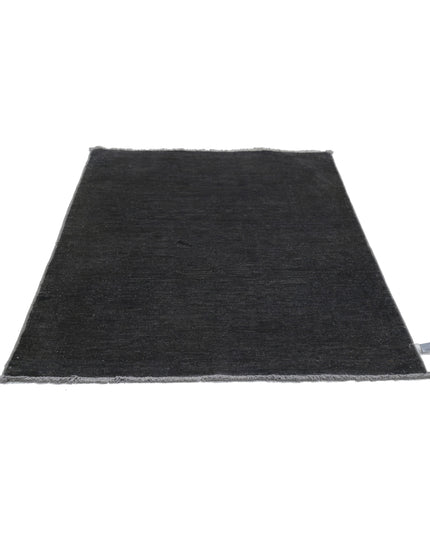 Overdye 2' 9" X 4' 1" Hand Knotted Wool Rug 2' 9" X 4' 1" (84 X 124) / Charcoal / Wool