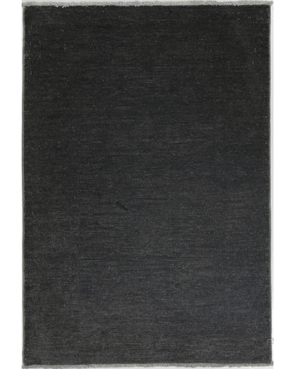 Overdye 2' 9" X 4' 1" Hand Knotted Wool Rug 2' 9" X 4' 1" (84 X 124) / Charcoal / Wool