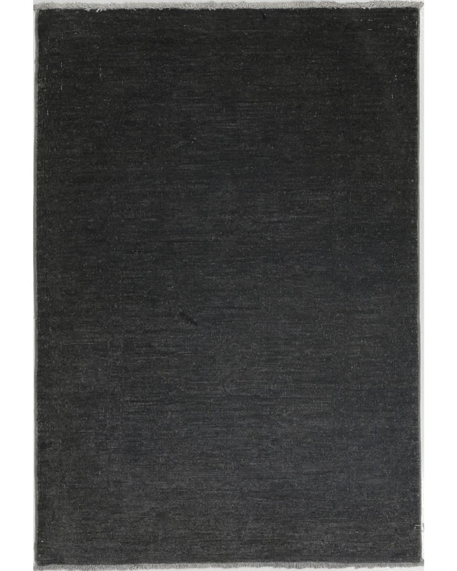 Overdye 2' 9" X 4' 1" Hand Knotted Wool Rug 2' 9" X 4' 1" (84 X 124) / Charcoal / Wool
