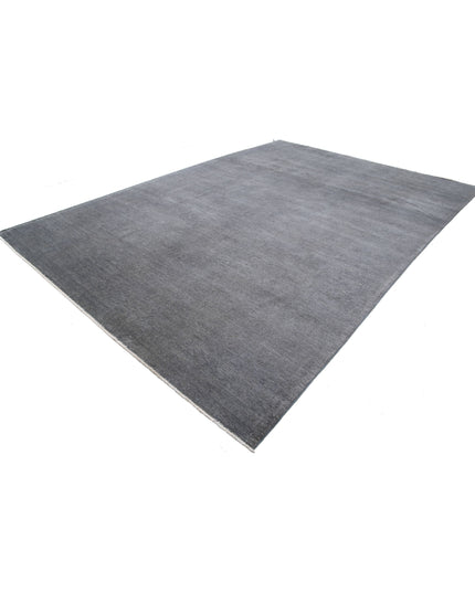 Overdye 9' 8" X 13' 9" Hand Knotted Wool Rug 9' 8" X 13' 9" (295 X 419) / Grey / Wool