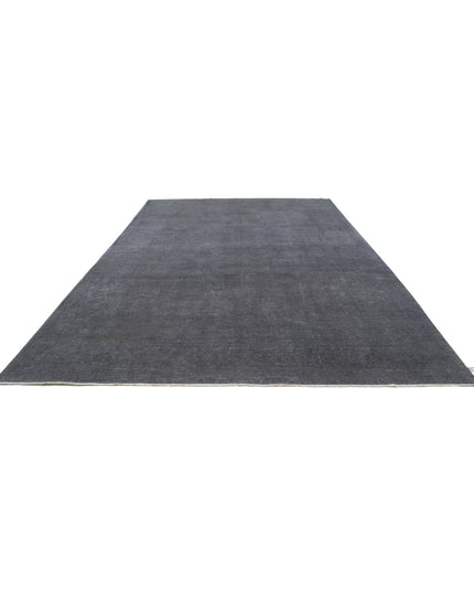 Overdye 9' 8" X 13' 9" Hand Knotted Wool Rug 9' 8" X 13' 9" (295 X 419) / Grey / Wool