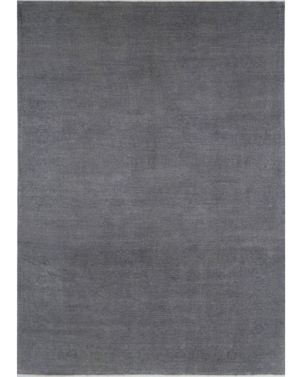 Overdye 9' 8" X 13' 9" Hand Knotted Wool Rug 9' 8" X 13' 9" (295 X 419) / Grey / Wool