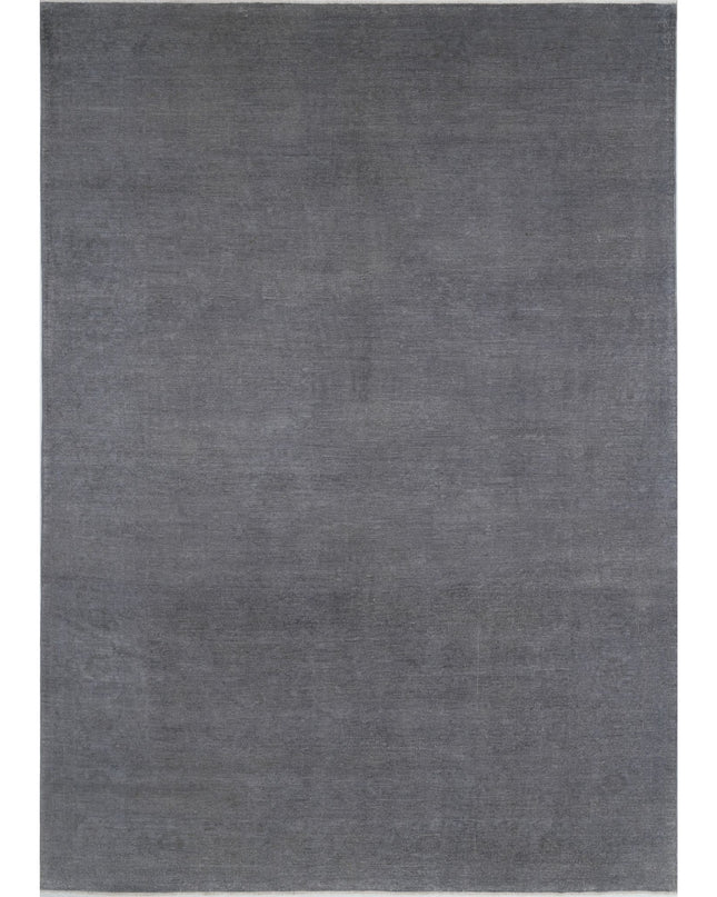Overdye 9' 8" X 13' 9" Hand Knotted Wool Rug 9' 8" X 13' 9" (295 X 419) / Grey / Wool