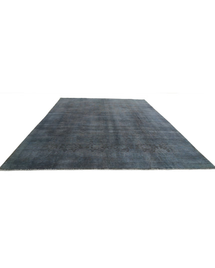 Overdye 9' 10" X 13' 5" Hand Knotted Wool Rug 9' 10" X 13' 5" (300 X 409) / Black / Wool
