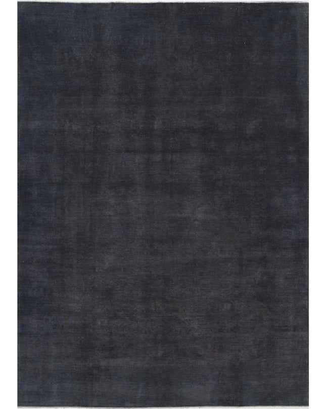 Overdye 9' 10" X 13' 5" Hand Knotted Wool Rug 9' 10" X 13' 5" (300 X 409) / Black / Wool