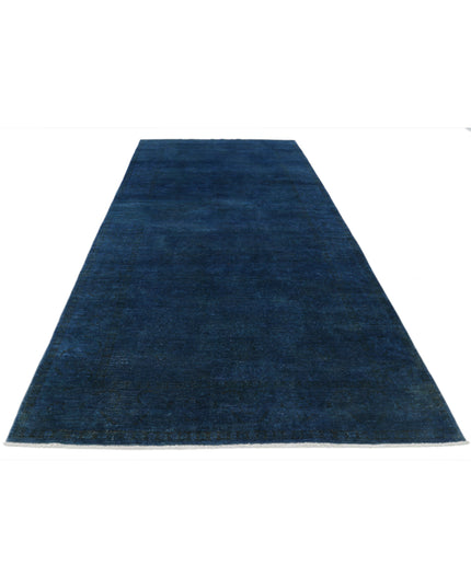 Overdye 5' 9" X 11' 9" Hand Knotted Wool Rug 5' 9" X 11' 9" (175 X 358) / Blue / Wool