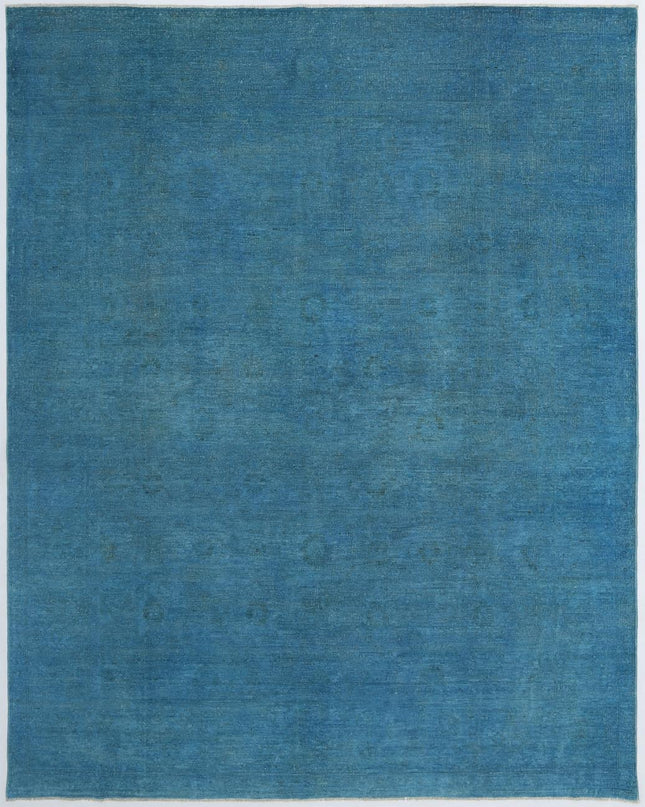Overdye 7' 9" X 9' 8" Hand Knotted Wool Rug 7' 9" X 9' 8" (236 X 295) / Blue / Wool