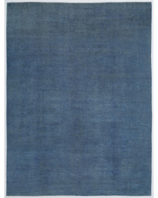 Overdye 8' 9" X 11' 6" Hand Knotted Wool Rug 8' 9" X 11' 6" (267 X 351) / Blue / Wool