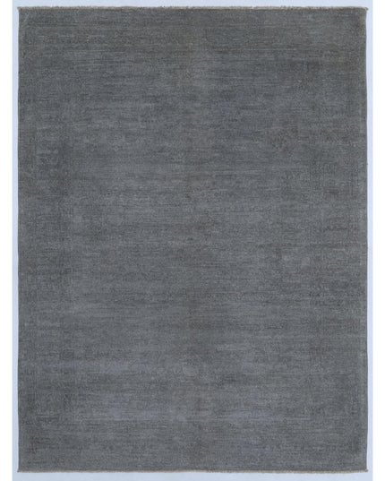 Overdye 4' 11" X 6' 7" Hand Knotted Wool Rug 4' 11" X 6' 7" (150 X 201) / Grey / Wool