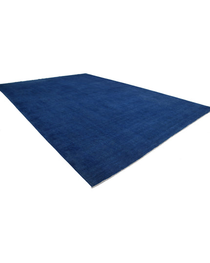 Overdye 14' 1" X 20' 6" Hand Knotted Wool Rug 14' 1" X 20' 6" (429 X 625) / Blue / Wool