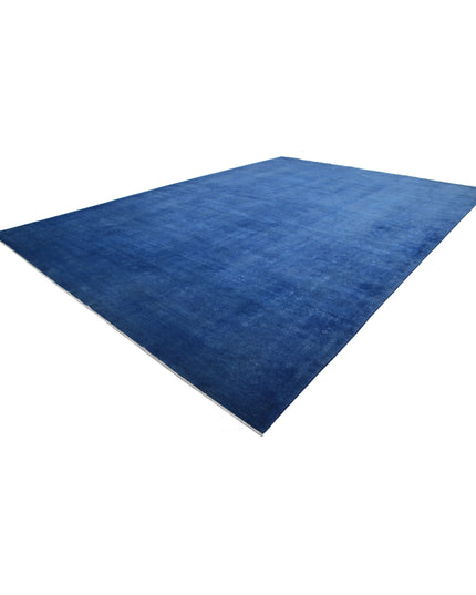 Overdye 14' 1" X 20' 6" Hand Knotted Wool Rug 14' 1" X 20' 6" (429 X 625) / Blue / Wool