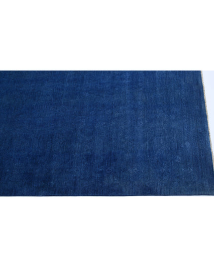Overdye 14' 1" X 20' 6" Hand Knotted Wool Rug 14' 1" X 20' 6" (429 X 625) / Blue / Wool