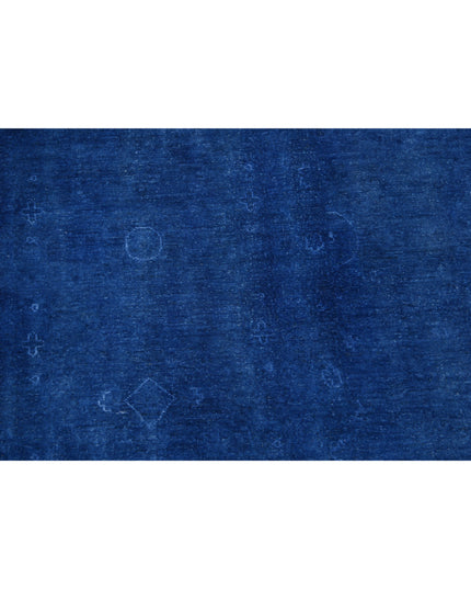 Overdye 14' 1" X 20' 6" Hand Knotted Wool Rug 14' 1" X 20' 6" (429 X 625) / Blue / Wool
