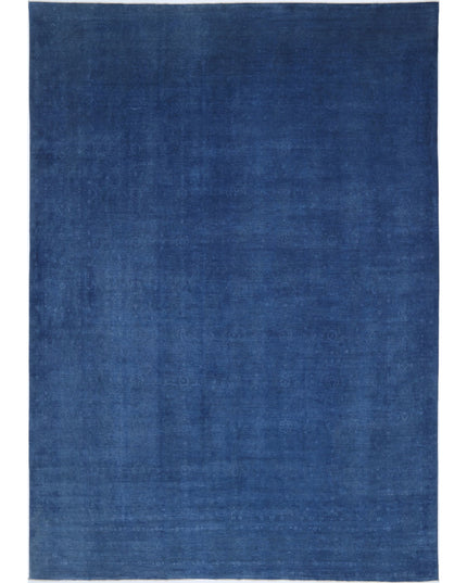 Overdye 14' 1" X 20' 6" Hand Knotted Wool Rug 14' 1" X 20' 6" (429 X 625) / Blue / Wool