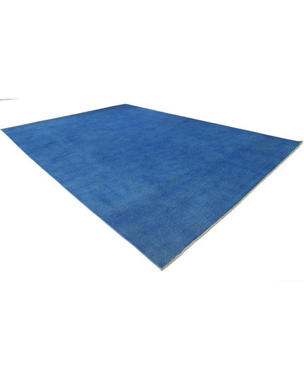 Overdye 11' 7" X 16' 0" Hand Knotted Wool Rug 11' 7" X 16' 0" (353 X 488) / Blue / Wool