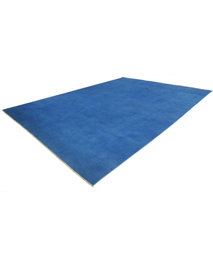 Overdye 11' 7" X 16' 0" Hand Knotted Wool Rug 11' 7" X 16' 0" (353 X 488) / Blue / Wool
