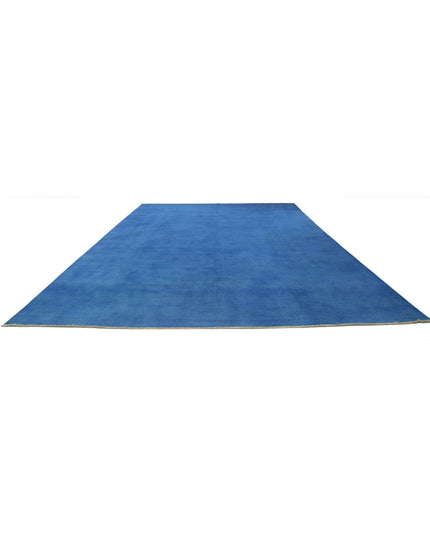 Overdye 11' 7" X 16' 0" Hand Knotted Wool Rug 11' 7" X 16' 0" (353 X 488) / Blue / Wool