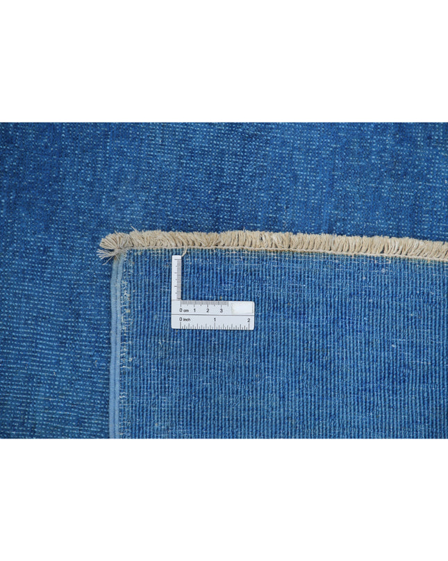Overdye 11' 7" X 16' 0" Hand Knotted Wool Rug 11' 7" X 16' 0" (353 X 488) / Blue / Wool