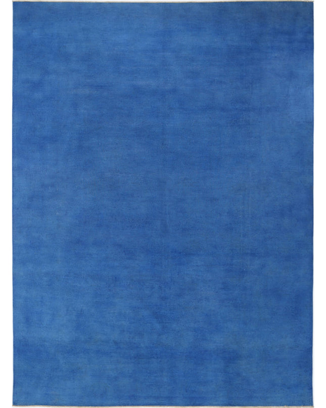 Overdye 11' 7" X 16' 0" Hand Knotted Wool Rug 11' 7" X 16' 0" (353 X 488) / Blue / Wool