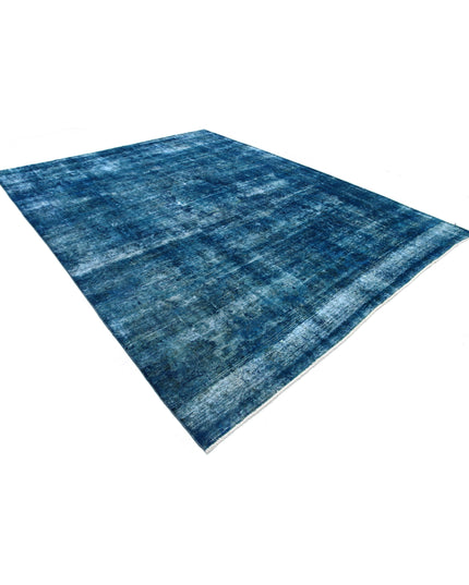 Overdye 9' 7" X 12' 2" Hand Knotted Wool Rug 9' 7" X 12' 2" (292 X 371) / Blue / Wool