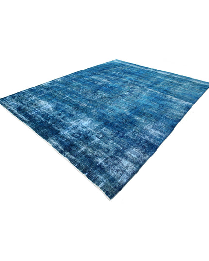Overdye 9' 7" X 12' 2" Hand Knotted Wool Rug 9' 7" X 12' 2" (292 X 371) / Blue / Wool