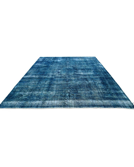 Overdye 9' 7" X 12' 2" Hand Knotted Wool Rug 9' 7" X 12' 2" (292 X 371) / Blue / Wool