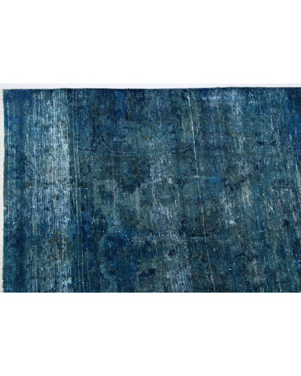 Overdye 9' 7" X 12' 2" Hand Knotted Wool Rug 9' 7" X 12' 2" (292 X 371) / Blue / Wool